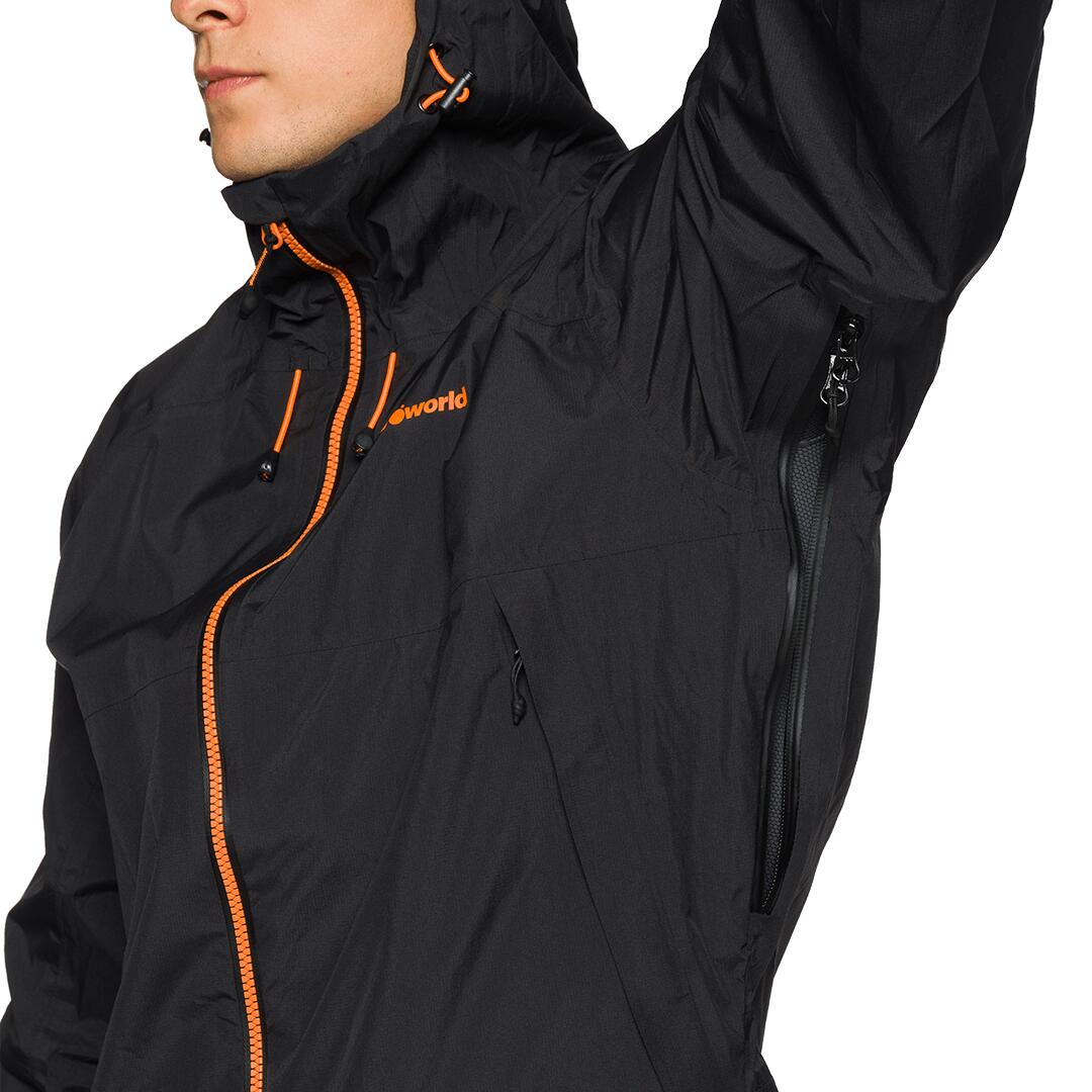 Chaqueta para Hombre Trangoworld Kilimanjaro df Negro/Naranja/Negro Impermeable 5/7