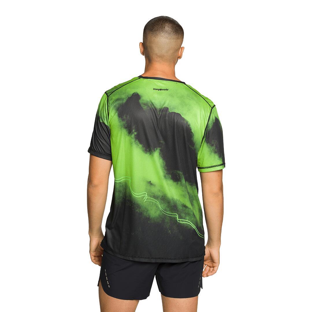 Camiseta de Trail Running para Hombre Trangoworld Eleix Verde/Negro 3/6