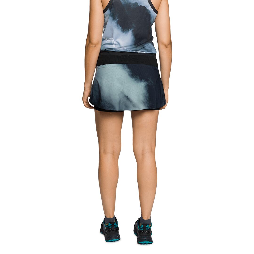 Falda de Trail Running para Mujer Trangoworld Oulettes Negro/Negro 3/5
