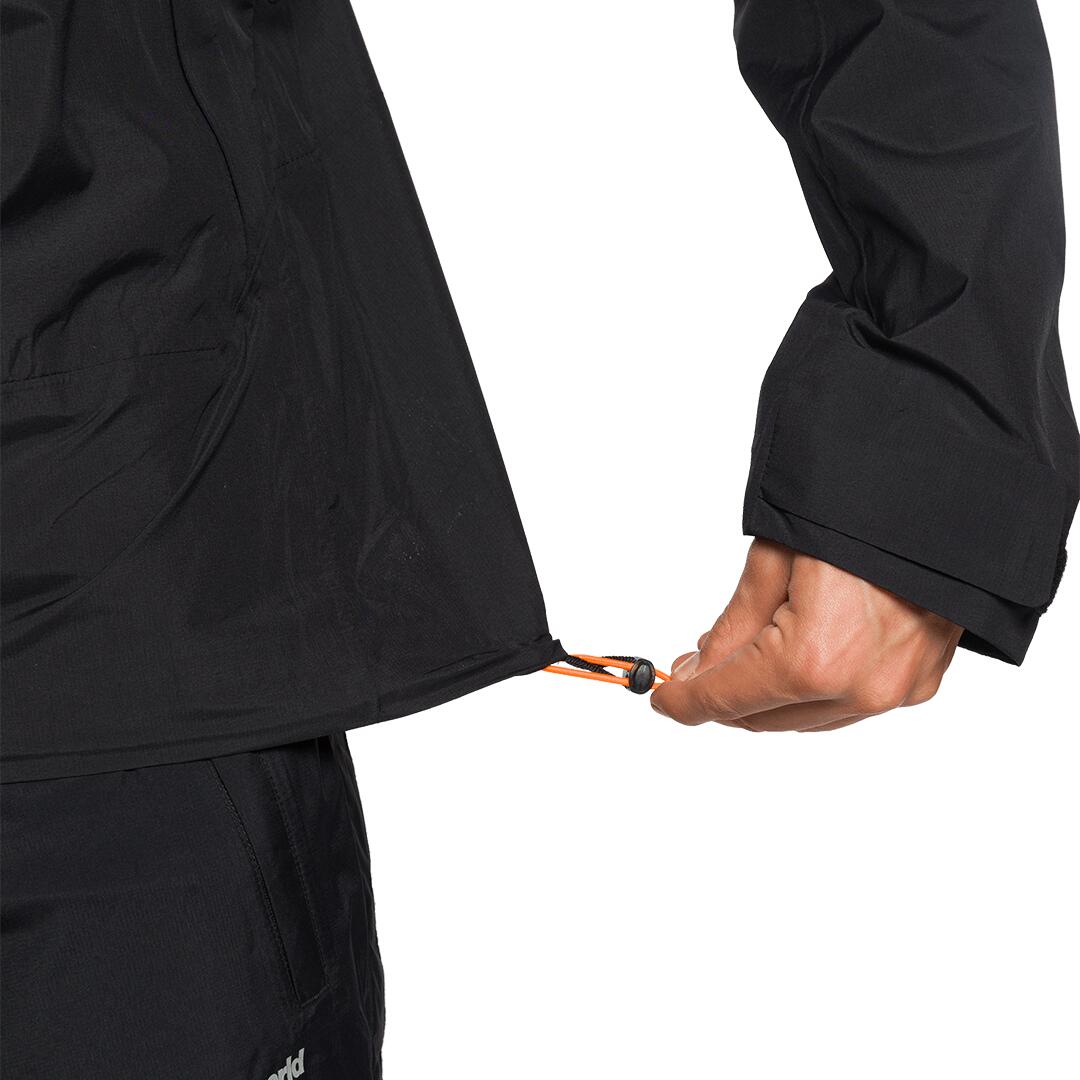 Chaqueta para Hombre Trangoworld Kilimanjaro df Negro/Naranja/Negro Impermeable 6/7