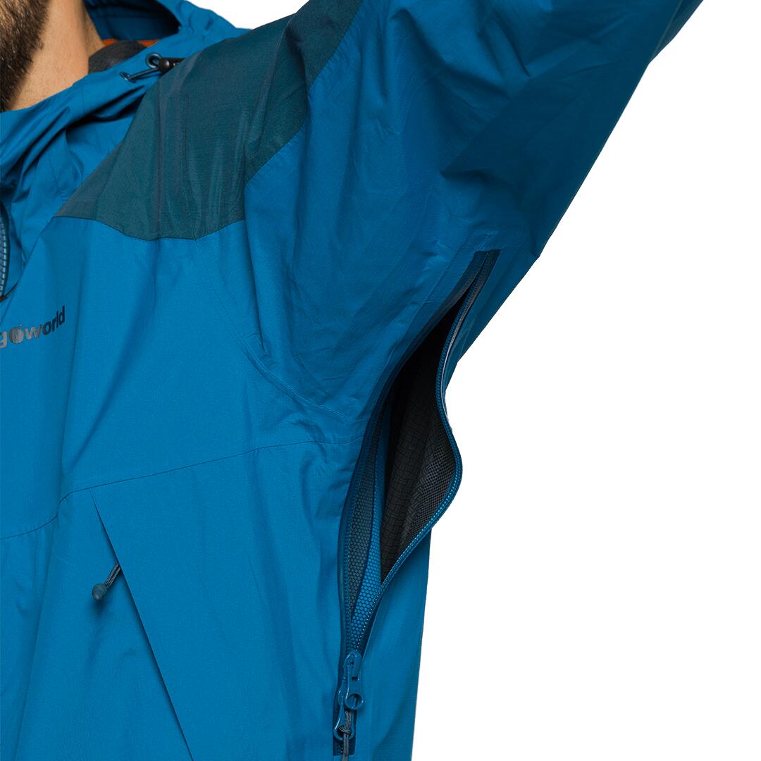 Chaqueta para Hombre Trangoworld Kilimanjaro df Azul/Azul/Naranja Impermeable 6/7