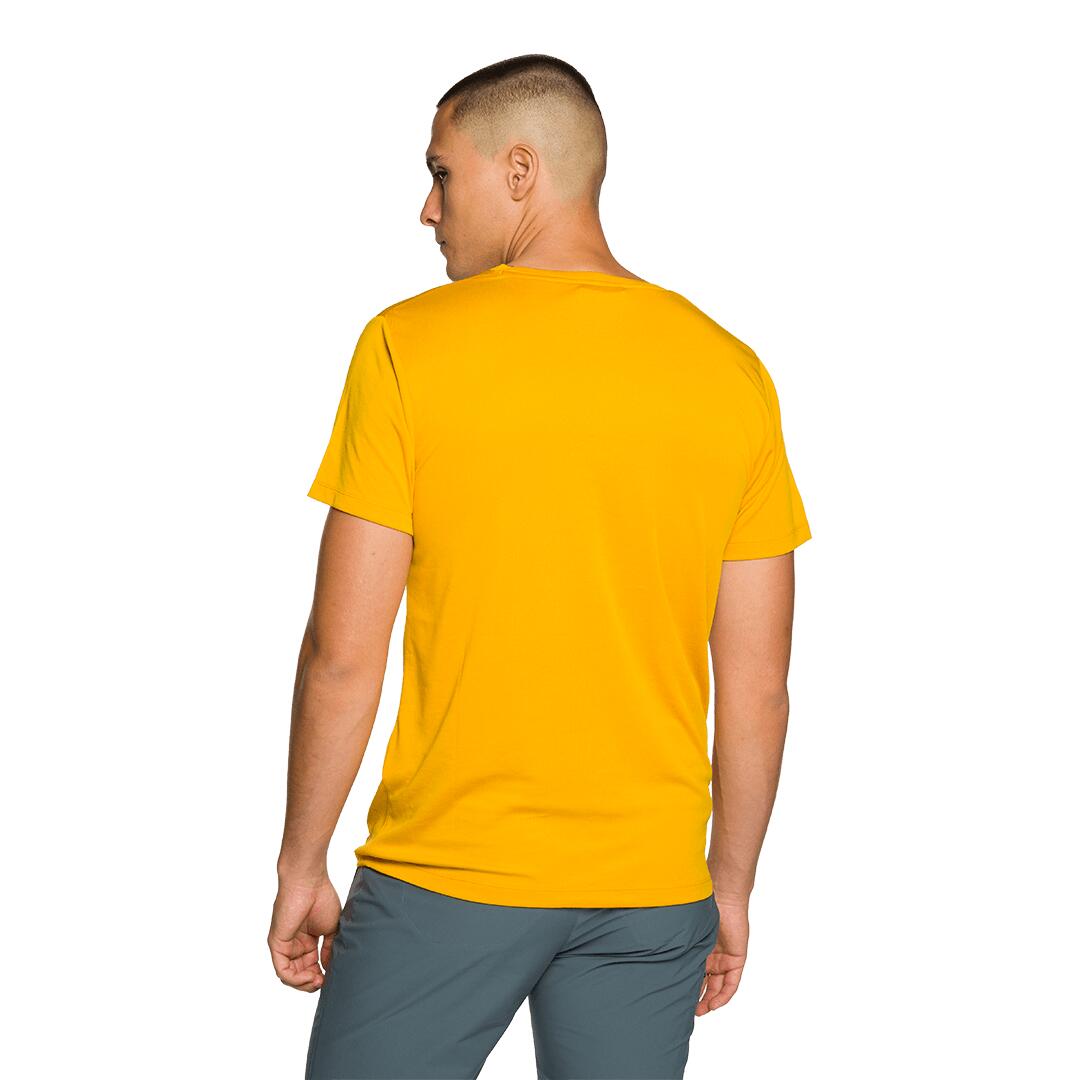 Camiseta para Hombre Trangoworld Dzuko Naranja protección UV+30 3/4