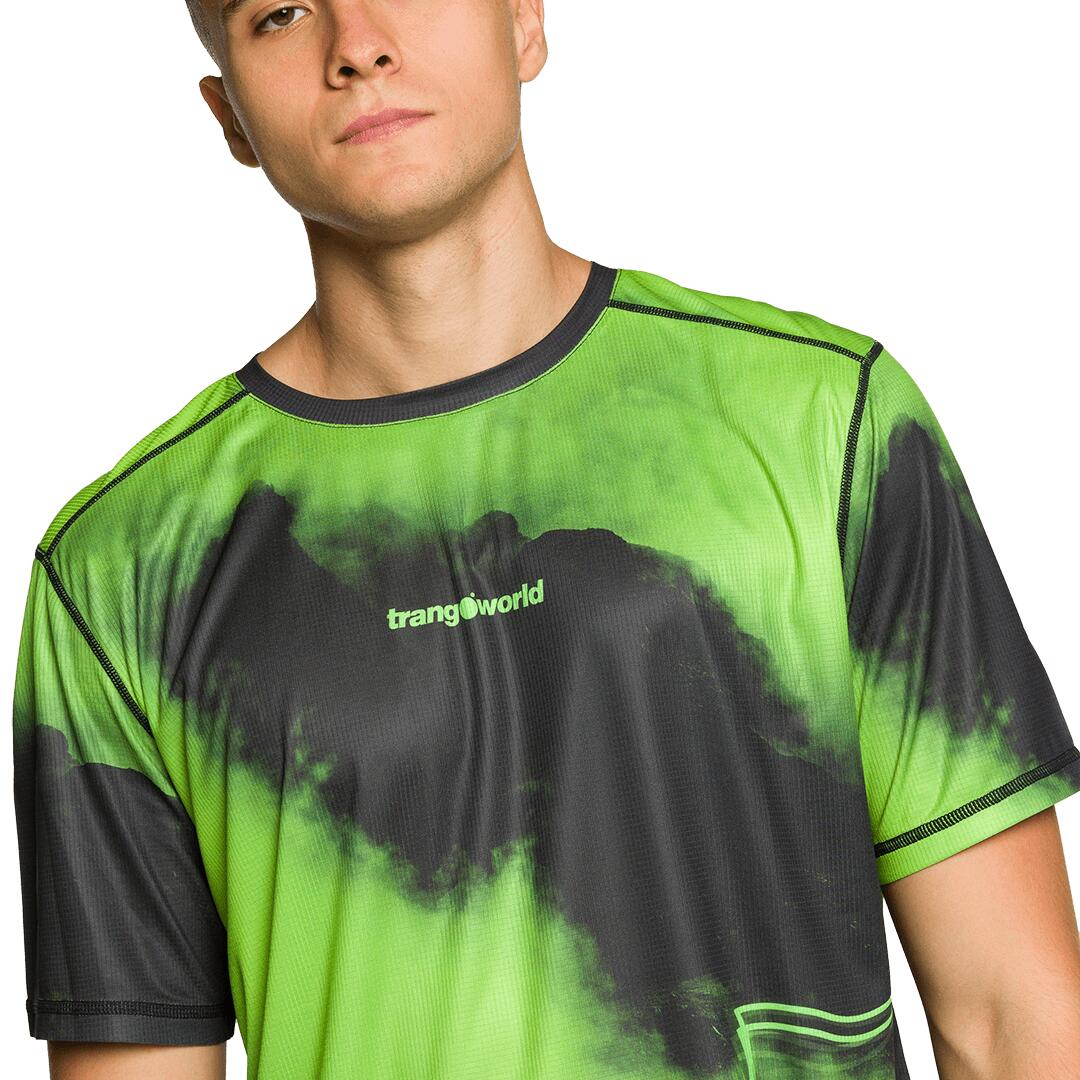 Camiseta de Trail Running para Hombre Trangoworld Eleix Verde/Negro 5/6