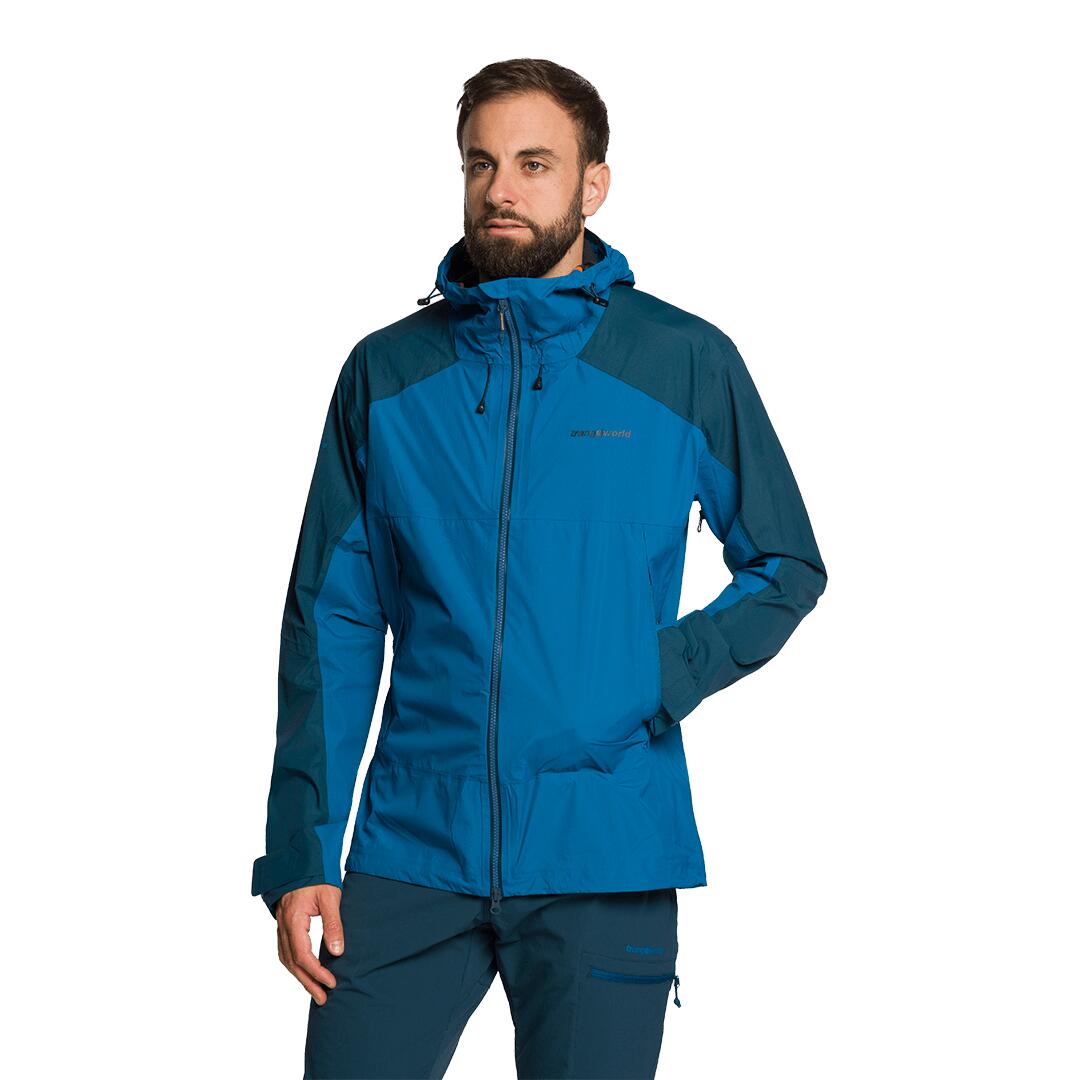 Chaqueta para Hombre Trangoworld Kilimanjaro df Azul/Azul/Naranja Impermeable 2/7