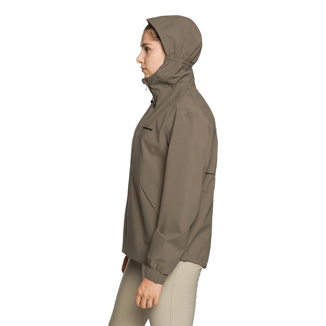Chaqueta para Mujer Trangoworld Naivasha Marrón/Negro Impermeable 3/7