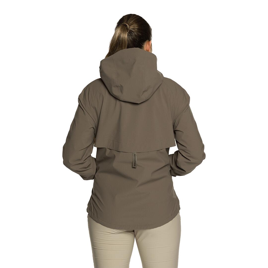Chaqueta para Mujer Trangoworld Naivasha Marrón/Negro Impermeable 2/7