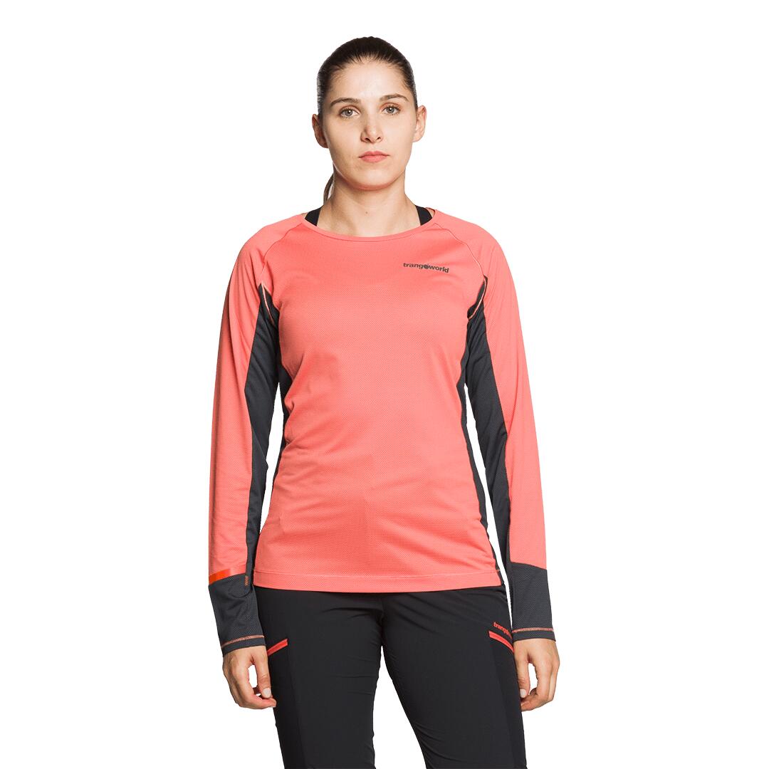 Camiseta para Mujer Trangoworld Sardala Naranja/Gris 2/4