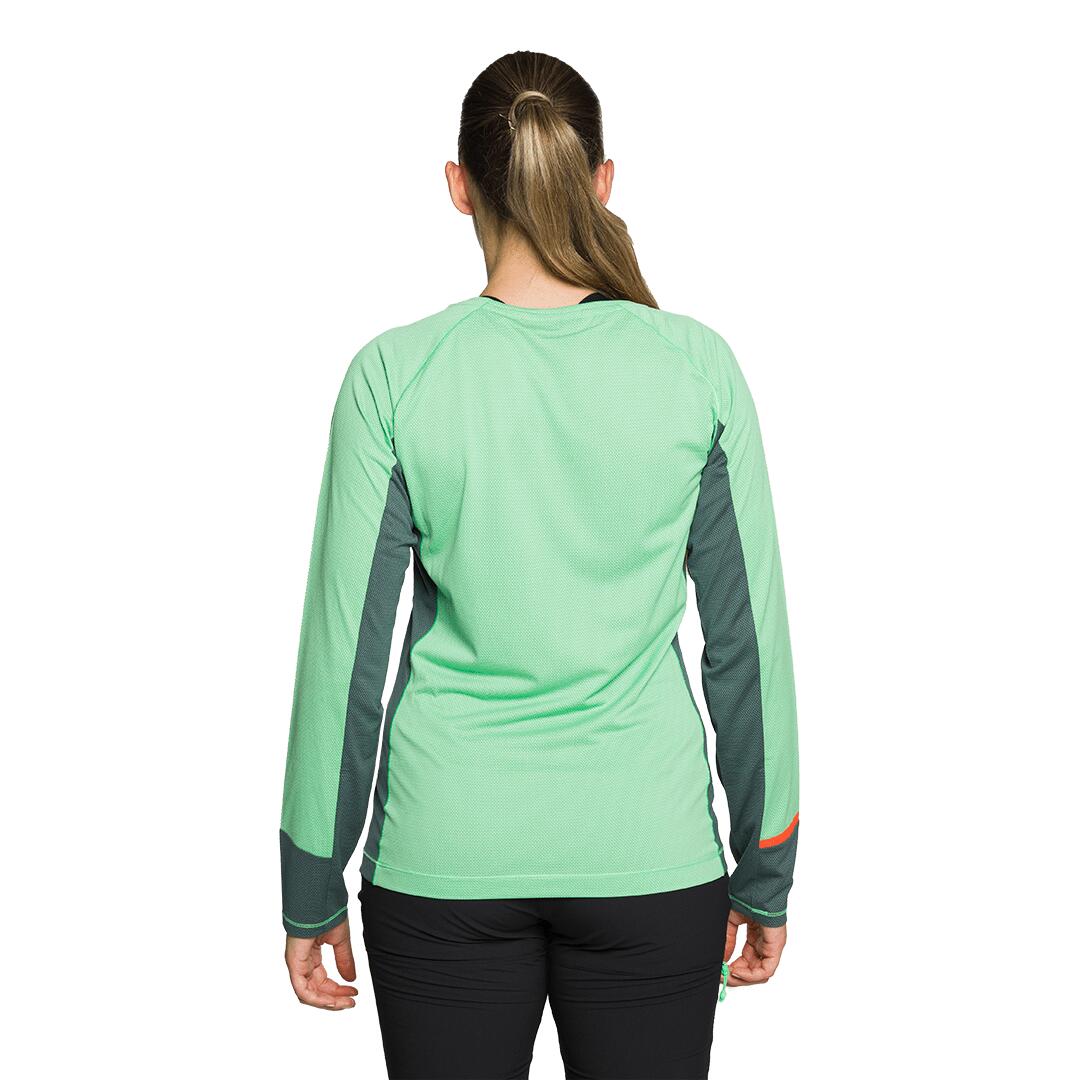 Camiseta manga larga para Mujer Trangoworld Sardala Verde/Verde 3/4