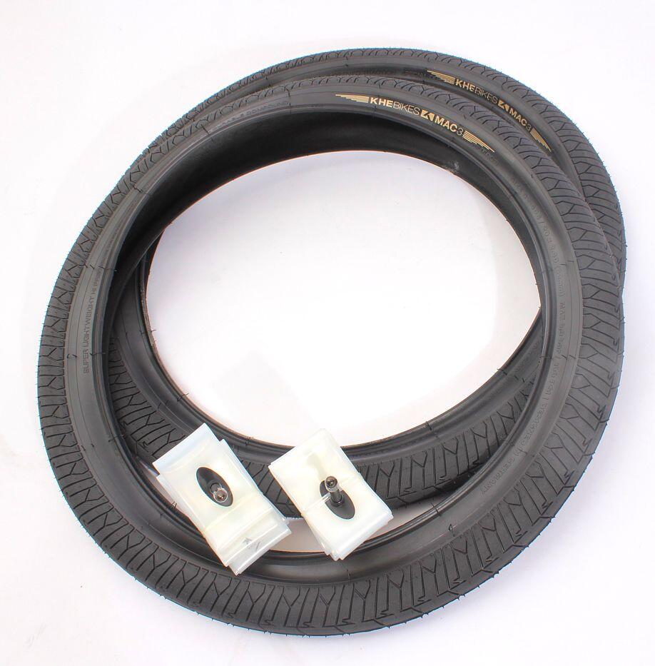 KHEBIKES BMX Pneumatici 2x MAC3 + 2x Schwalbe Aerothan camera d'aria