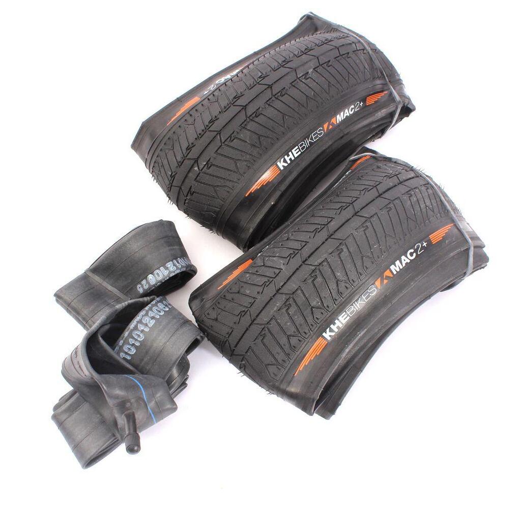 BMX tyres: 2x MAC2+ folding + 2x KHE Twiggy inner tubes
