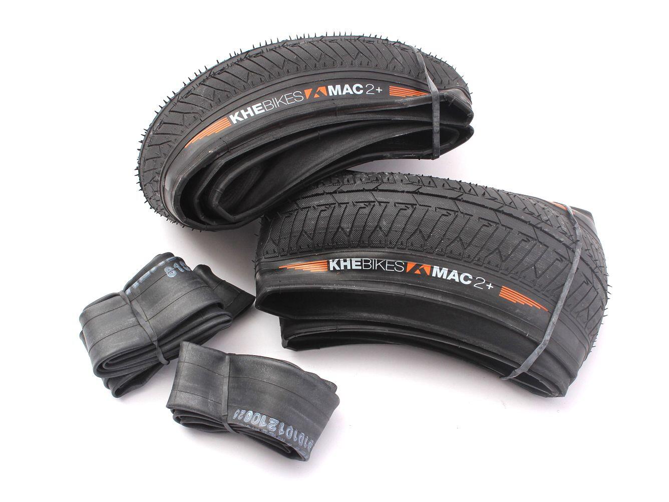Neumático BMX 2x MAC2+ Plegable + 2x Cámara de aire KHE Twiggy 2/4