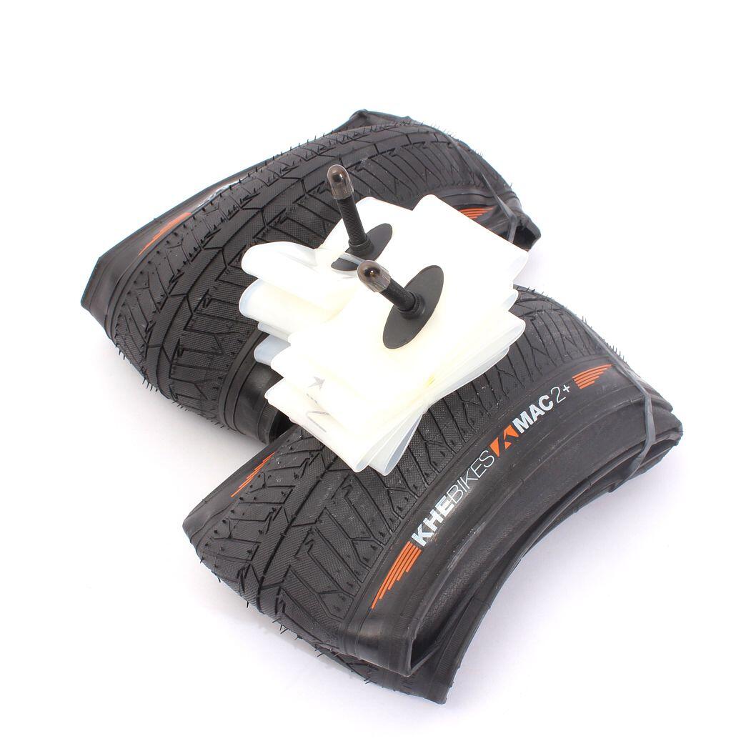 Pneu BMX 2x MAC2+ Pliant + 2x Chambre à air Schwalbe Aerothan 3/4