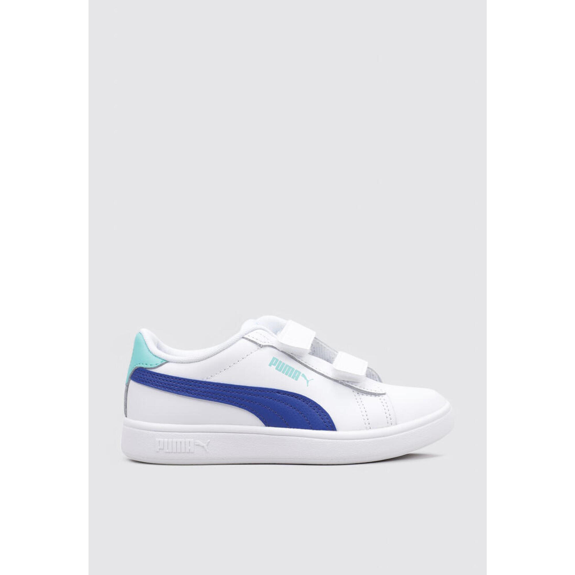 Puma - Chaussure De Randonnée Baskets Enfants Puma Puma Smash 3.0 L Ps Blan - Baskets - Blanc|bleu - 35 Cm - Decathlon