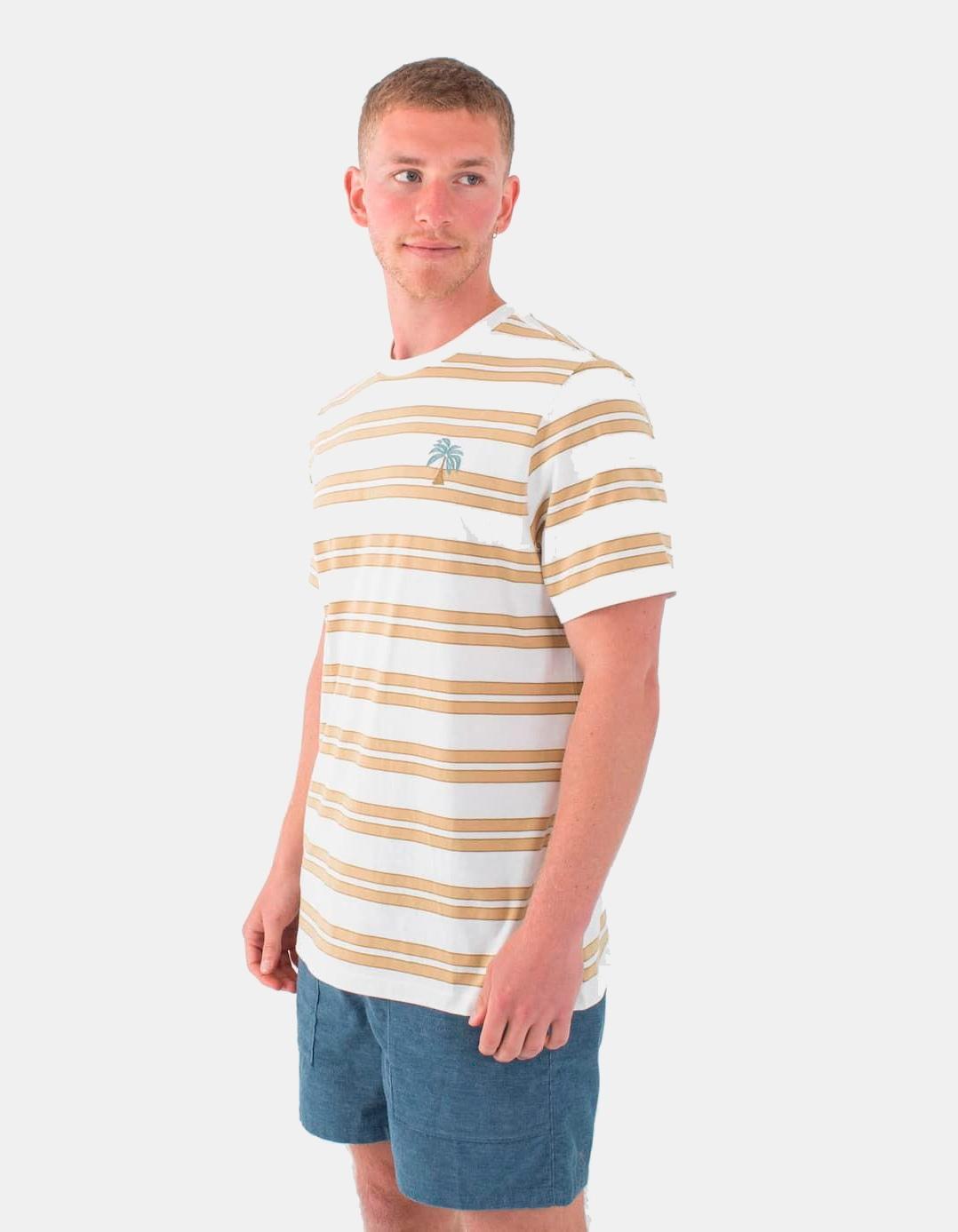 Camiseta para Hombre Hurley Naturals stripe Blanco 3/4