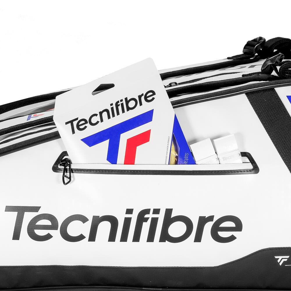 Bolsa de deporte para raquetas tenis Tecnifibre Tour Endurance, blanco 3/4