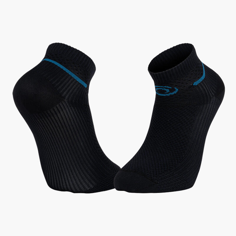 Bv Sport - Socquettes Light Run Noir/bleu - Chaussettes - Bleu|noir - 42/44 - Decathlon
