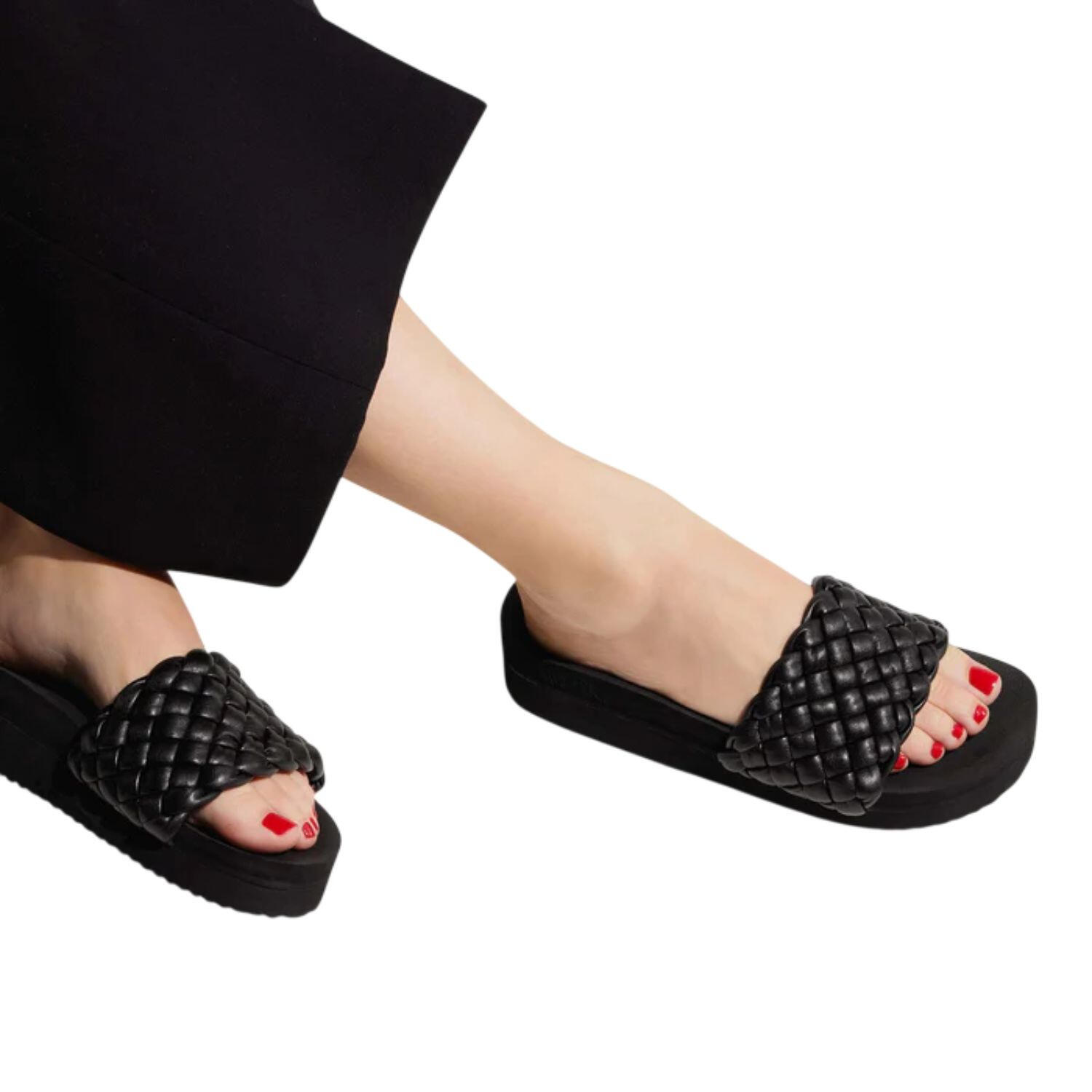 Donna pool*hi weave Ciabatte Nero 5/5