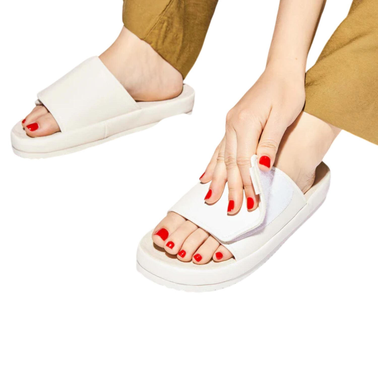 Femme slide*velcro Slides Beige clair 6/6