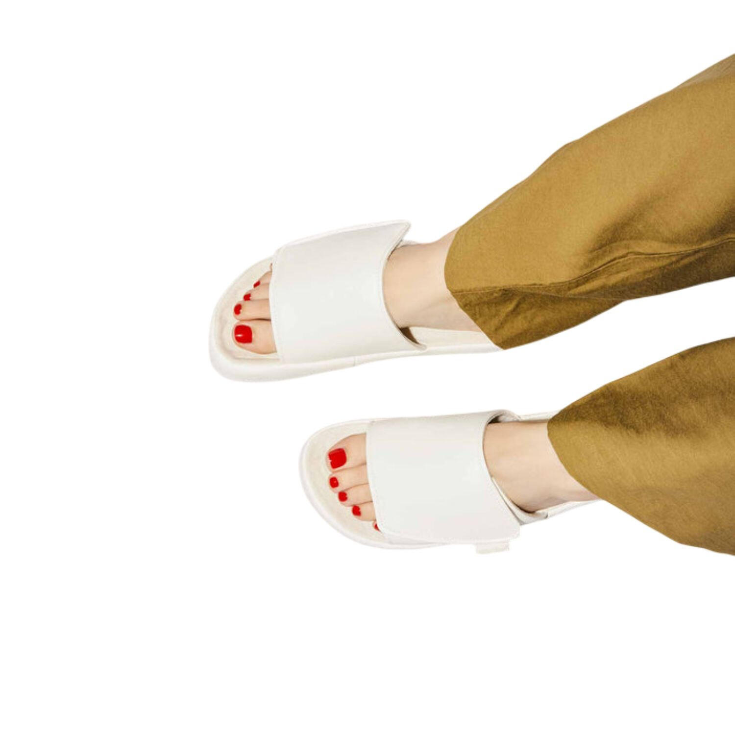 Femme slide*velcro Slides Beige clair 5/6