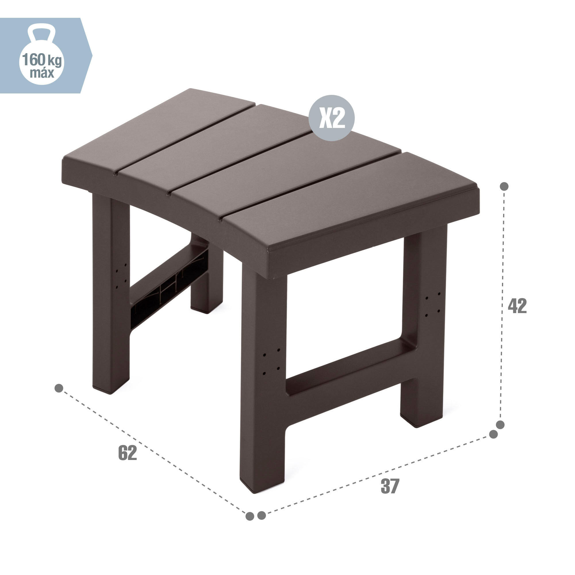 Intex Medium Spa Bänke - 2er Set - 42 cm Sitzhöhe 4/7