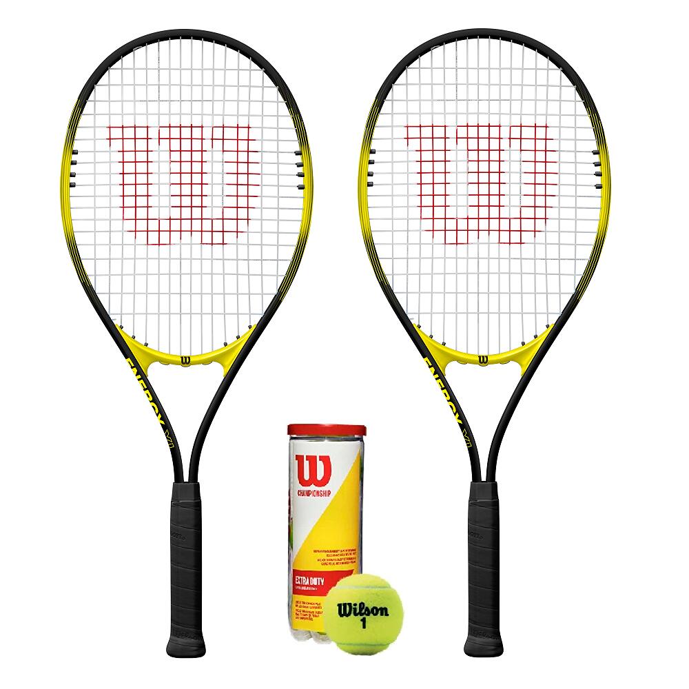 WILSON Wilson Energy XL 112 Tennis Racket Twin Set & Tennis Balls