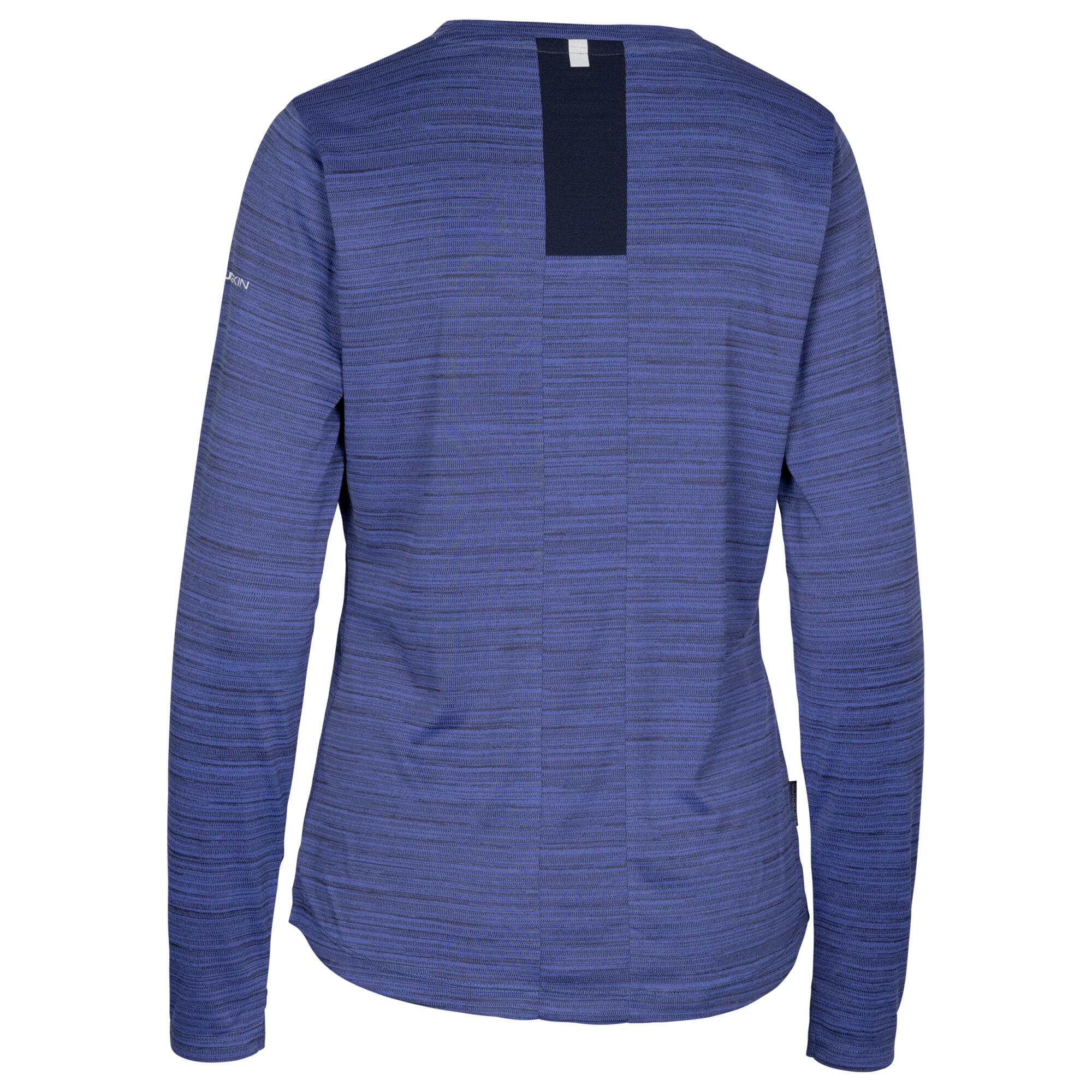 Jersey Nettil de Manga Larga Activo para Mujer Azul Baja Jaspeada 2/3
