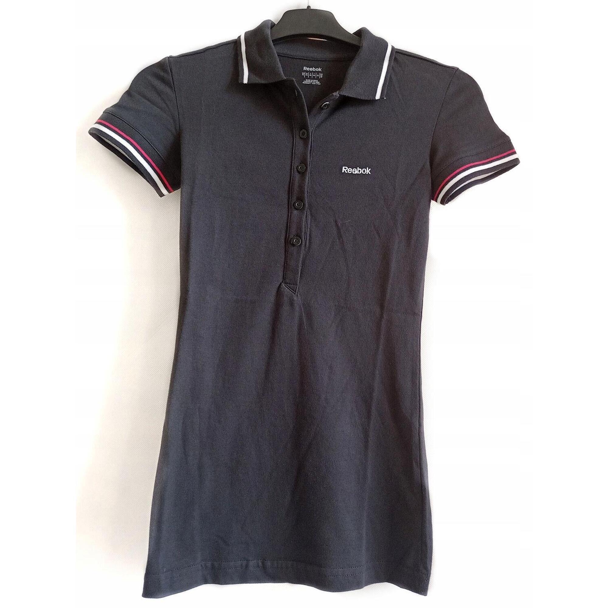 Reebok - Koszulka Damska Polo Reebok K21666 Bawełniana Czarna Slim-fit Xs - Maillot Manches Courtes - Noir - Decathlon