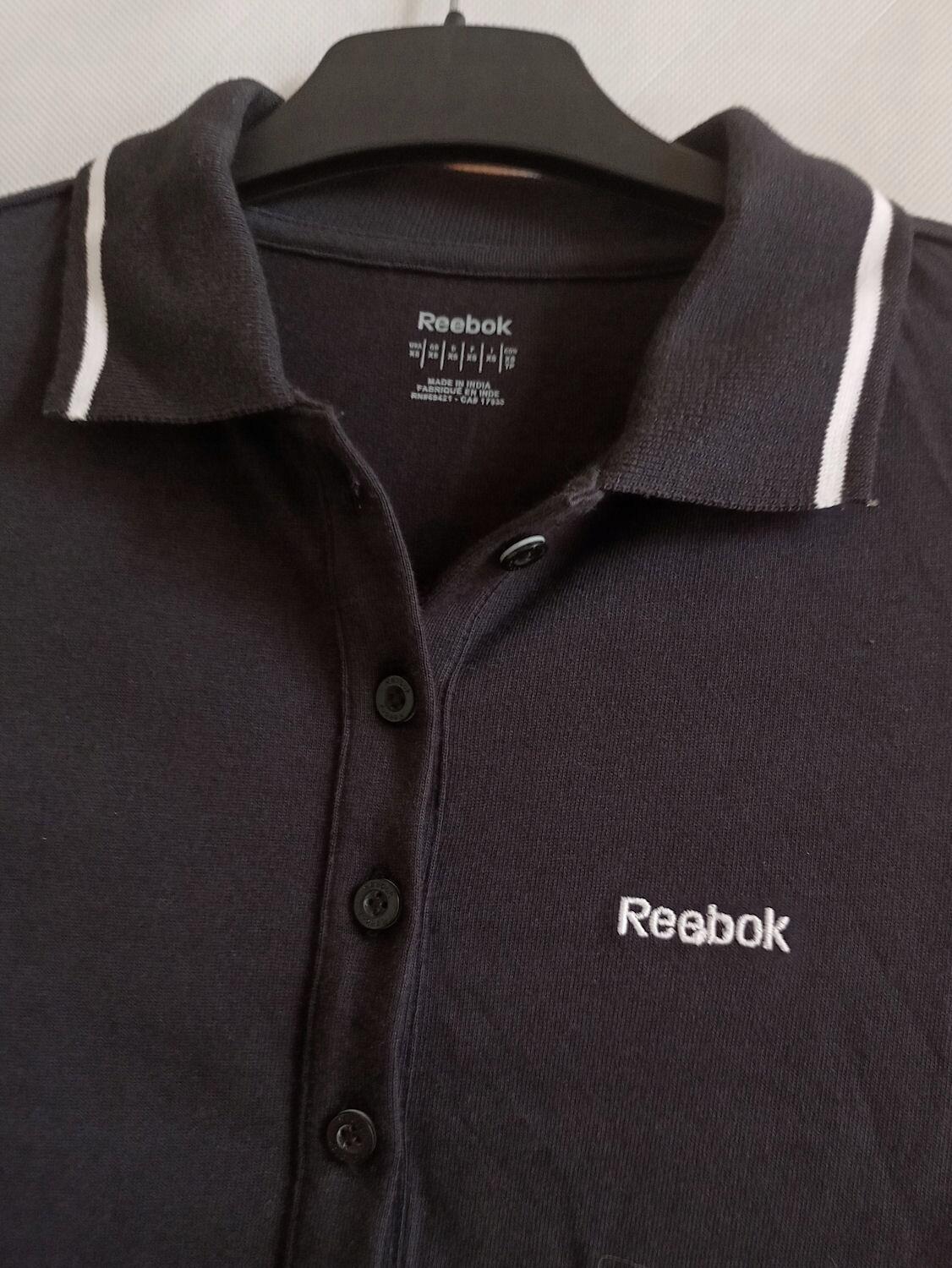 KOSZULKA damska POLO REEBOK K21666 bawełniana czarna SLIM-FIT XS 5/5