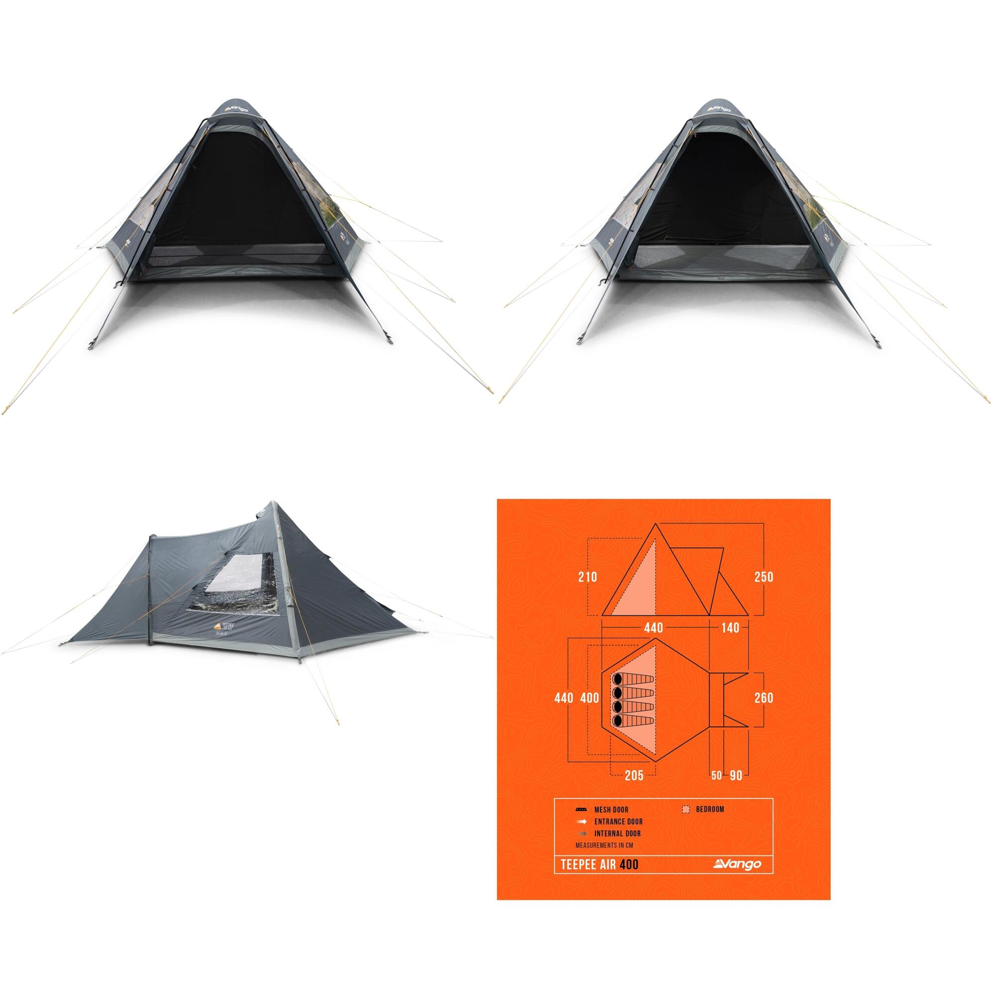 Vango High-Quality Air 400 Teepee Tent 5/7