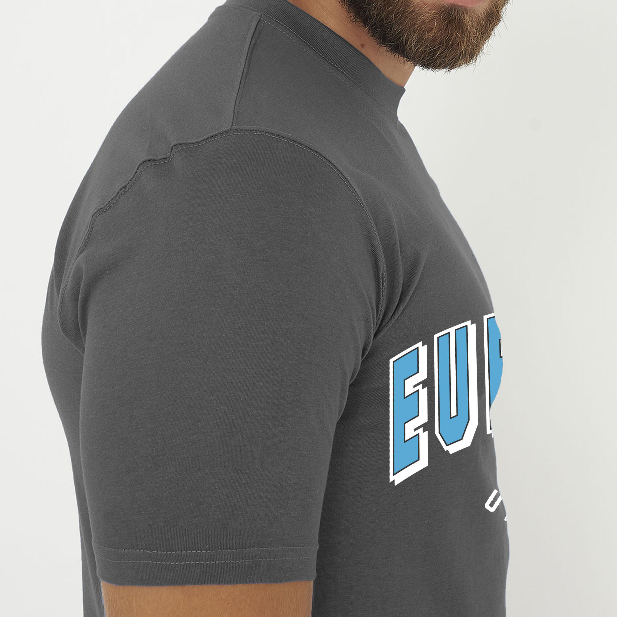 T-shirt in cotone da uomo EUPHORIA grigio scuro 4/6