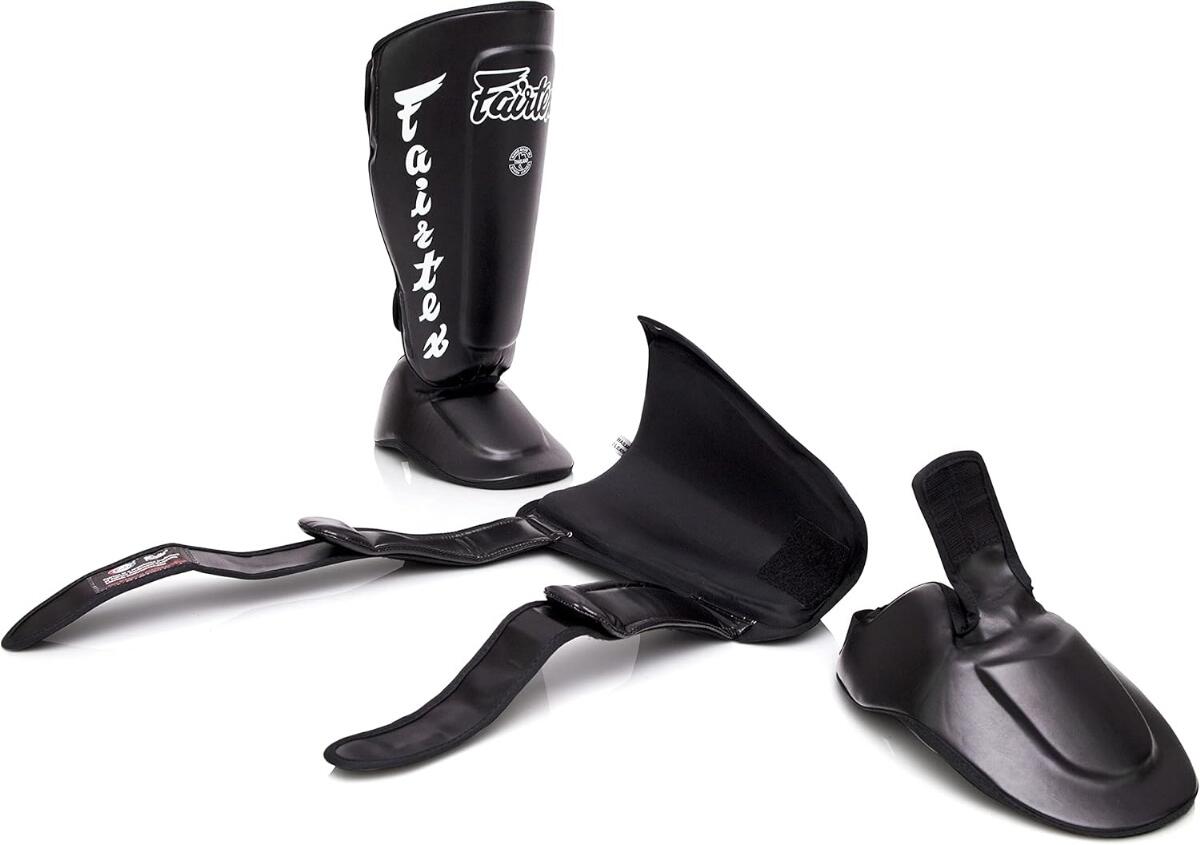 Protège-tibias Fairtex SP7 Pieds détachables Noir M 4/7