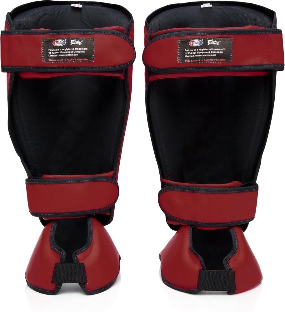 Protège-tibias Fairtex SP7 Pieds détachables Rouge M 5/6