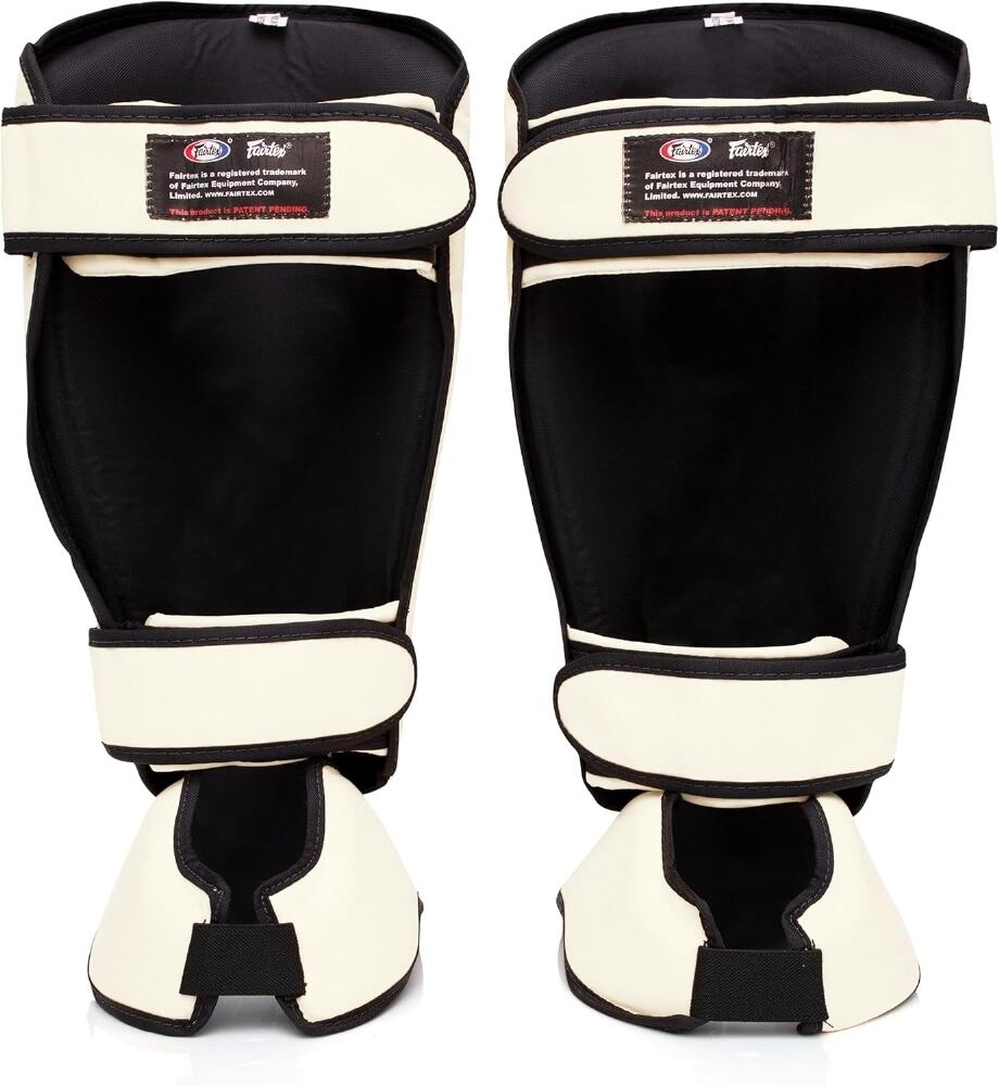 Protège-tibias Fairtex SP7 Pieds détachables Blanc M 5/6