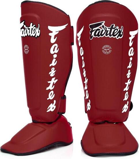 Protège-tibias Fairtex SP7 Pieds détachables Rouge M