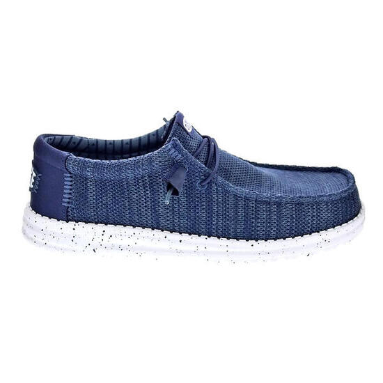 Scarpa da uomo Hey dude Wally stretch mesh Marino
