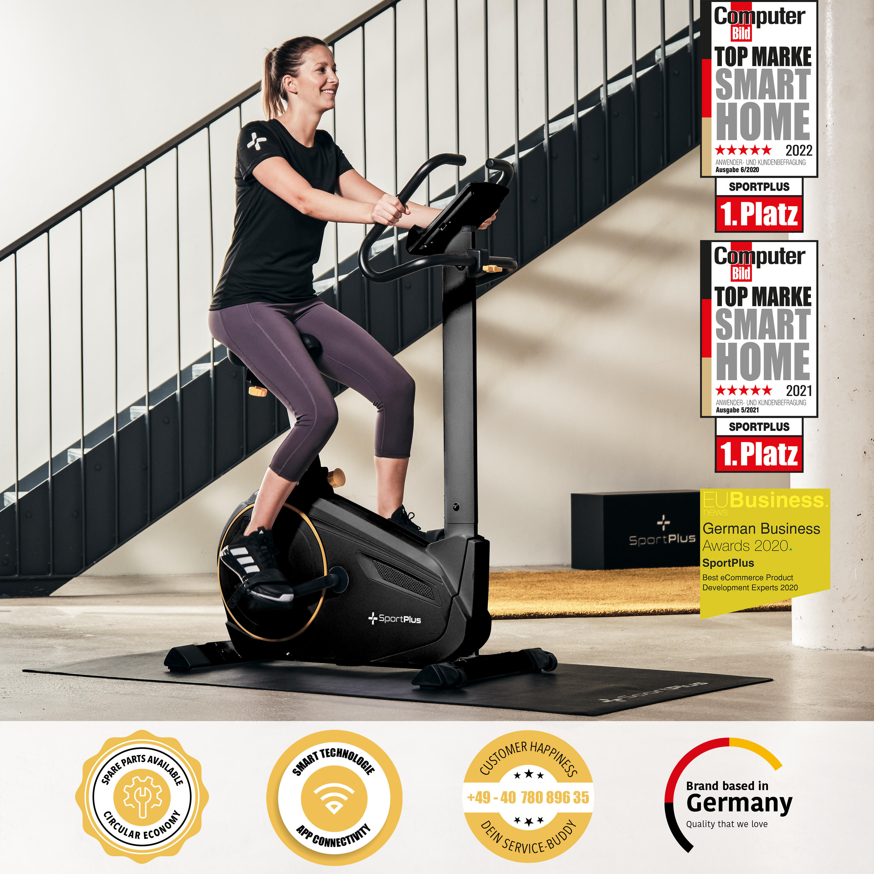 SportPlus vélo fitness avec app et 12 programmes 5/7