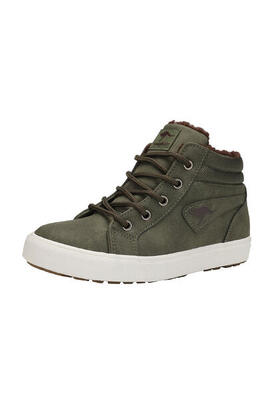 KangaROOS Kavu I High-Top Kinder Sneaker Unisex grün gefüttert Winterschuhe