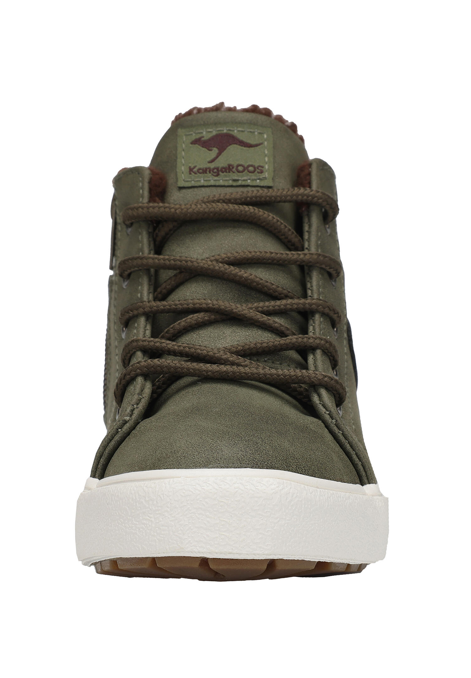 KangaROOS Kavu I High-Top Kinder Sneaker Unisex grün gefüttert Winterschuhe 4/7