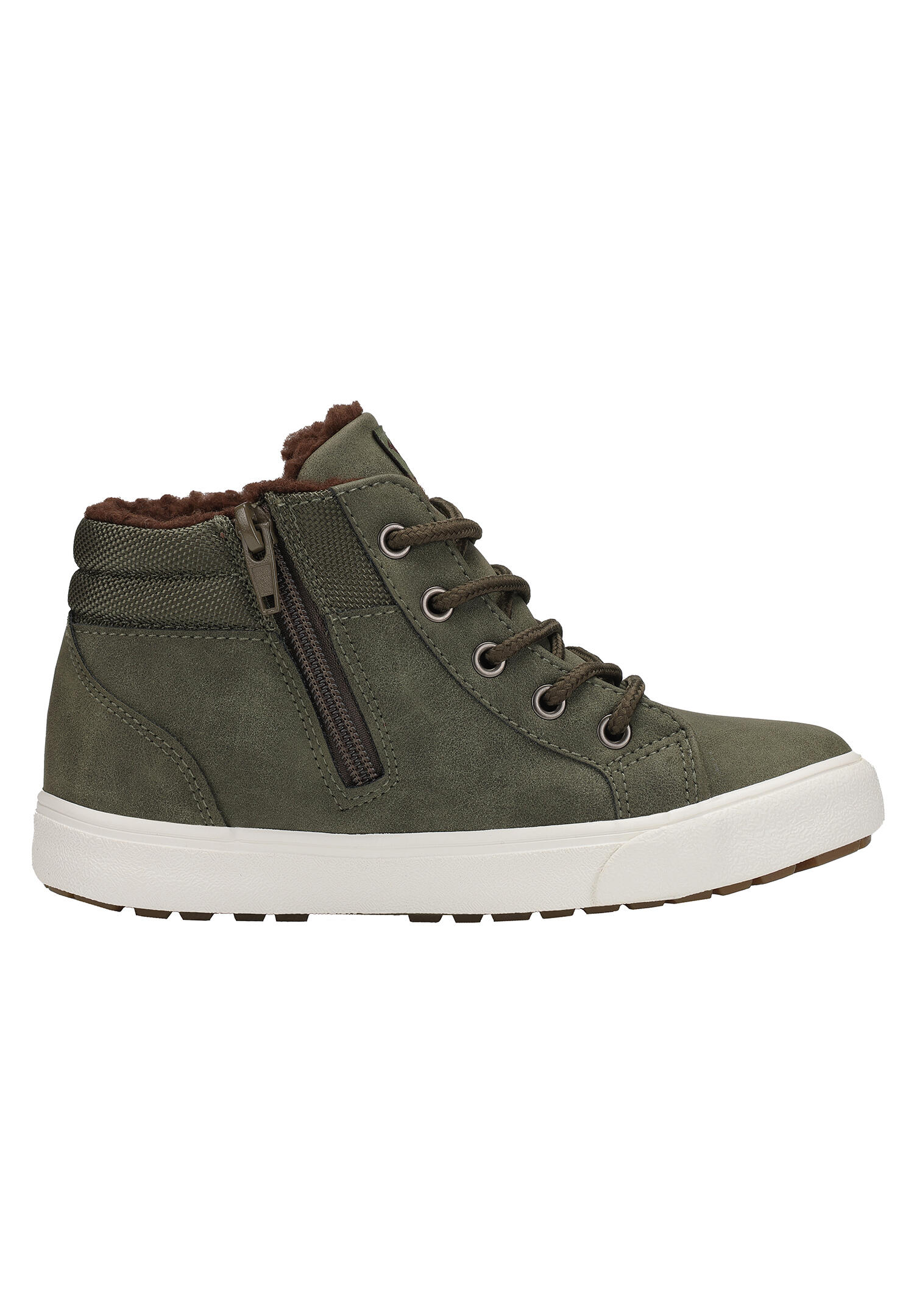 KangaROOS Kavu I High-Top Kinder Sneaker Unisex grün gefüttert Winterschuhe 3/7