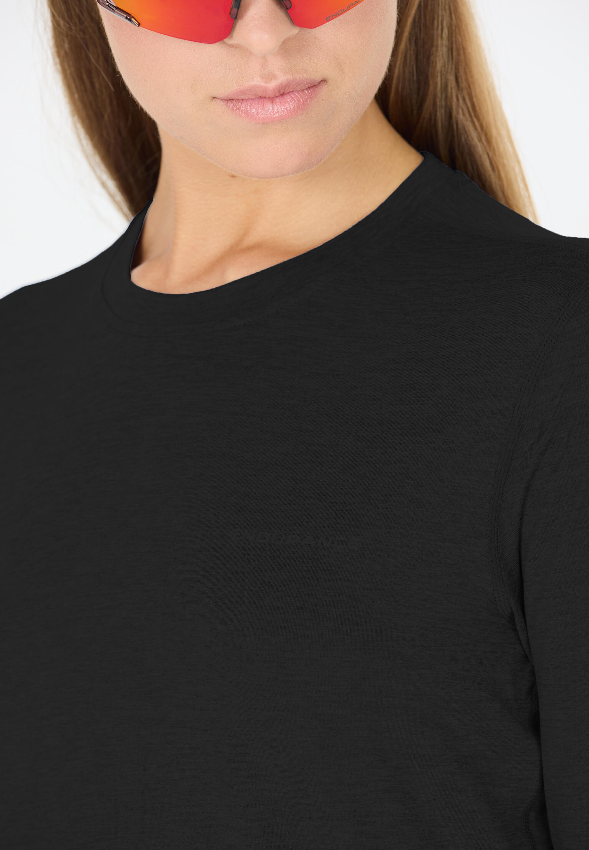 T-shirt de manga comprida feminina Endurance Alvaly Melange 3/5