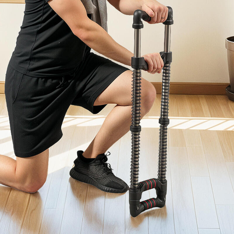 SPORTNOW Extensor Piept cu Rezistență Reglabilă între 10-80kg, 80x22x5 cm, Negru