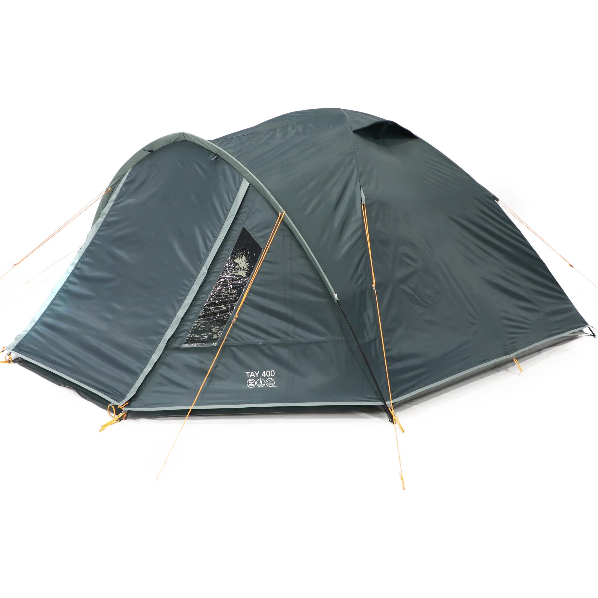Vango - Tente Dôme Tay 400 Camping Trekking Igloo 4 Personnes Bike Tente Vestibule 4,8kg - Tente - Bleu - Decathlon