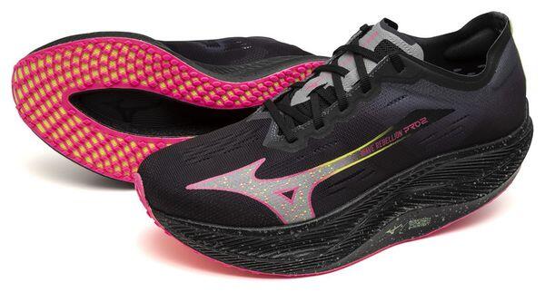 Chaussures Running Mizuno Wave Rebellion Pro 2 Noir/Rose Homme 4/5