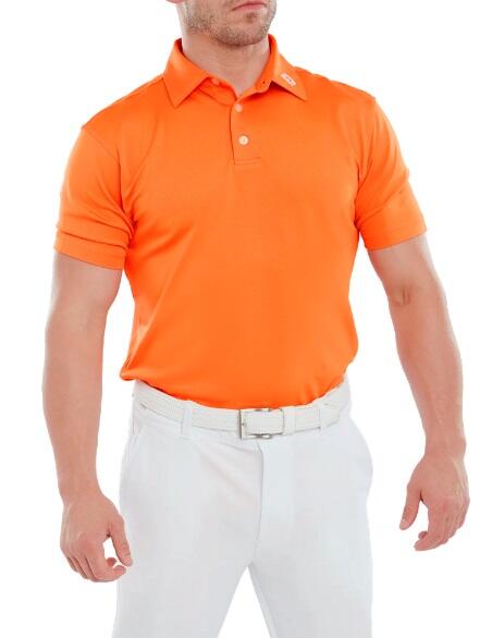 Footjoy Stretch Pique Heren Polo Shirt Oranje 3/5