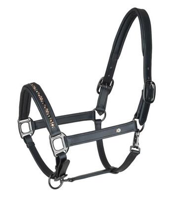 Waldhausen x-line leren halster crystal - zwart (full)