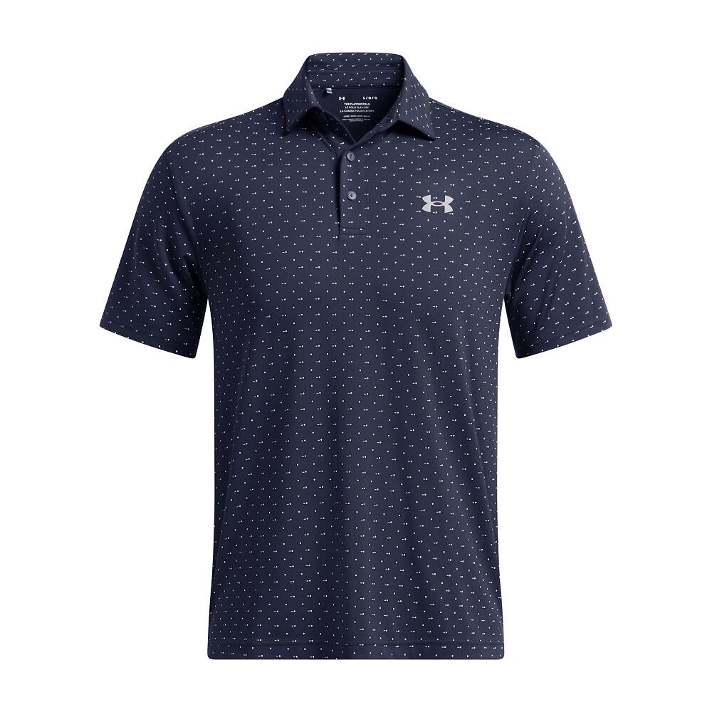 UNDER ARMOUR Under Armour Heren Playoff Golfpolo 3.0 Printed-Midnight Navy White Steel
