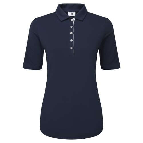FOOTJOY FootJoy Half-Sleeve Solid Pique Dames Navy