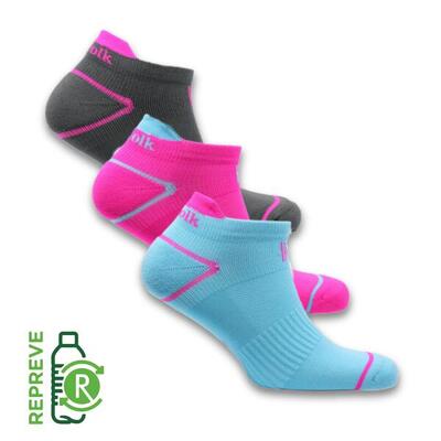 3 paar naadloze sportsokken met gewatteerde bescherming en ademend materiaal