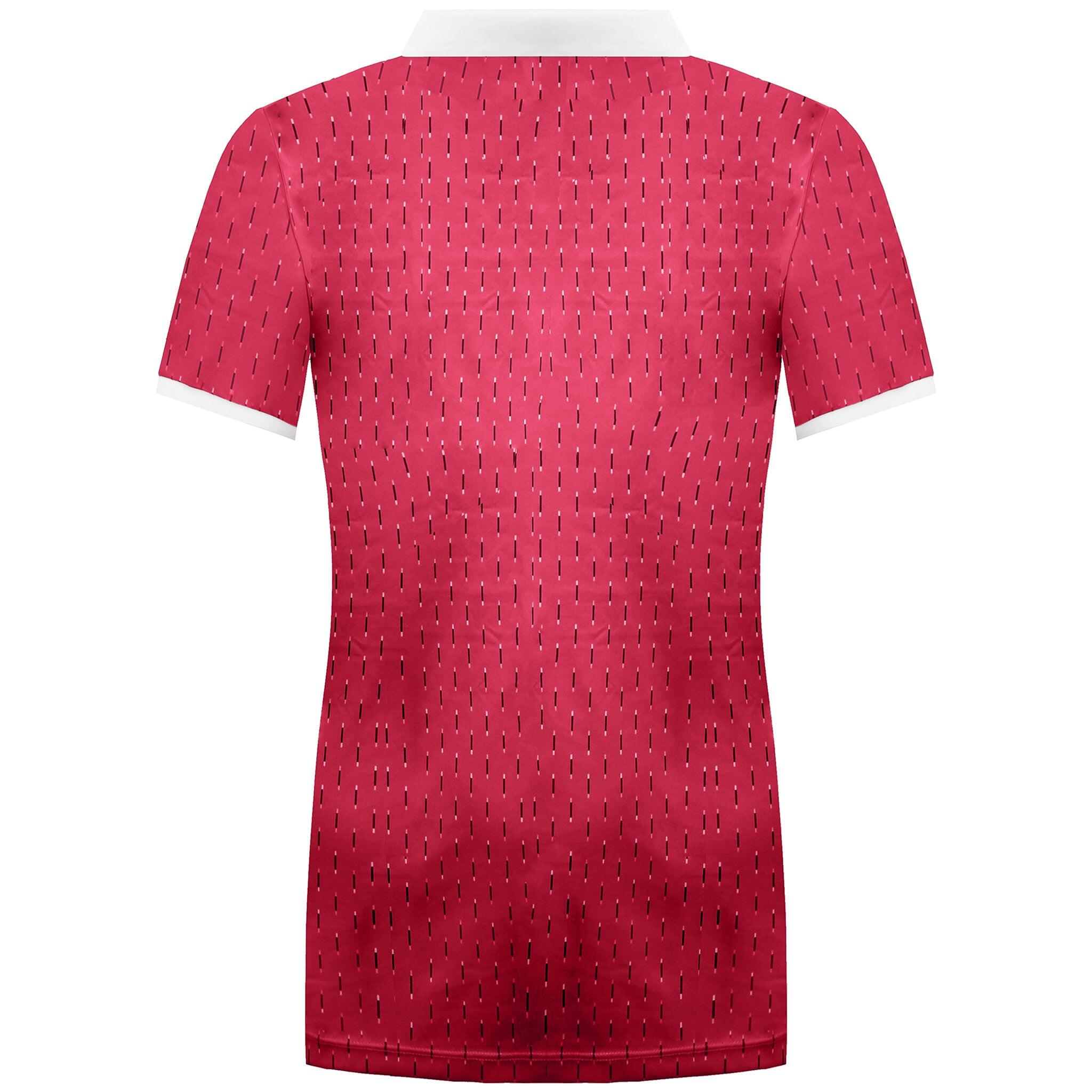 Asics Club Womens Pink Tennis Polo Shirt 2/3