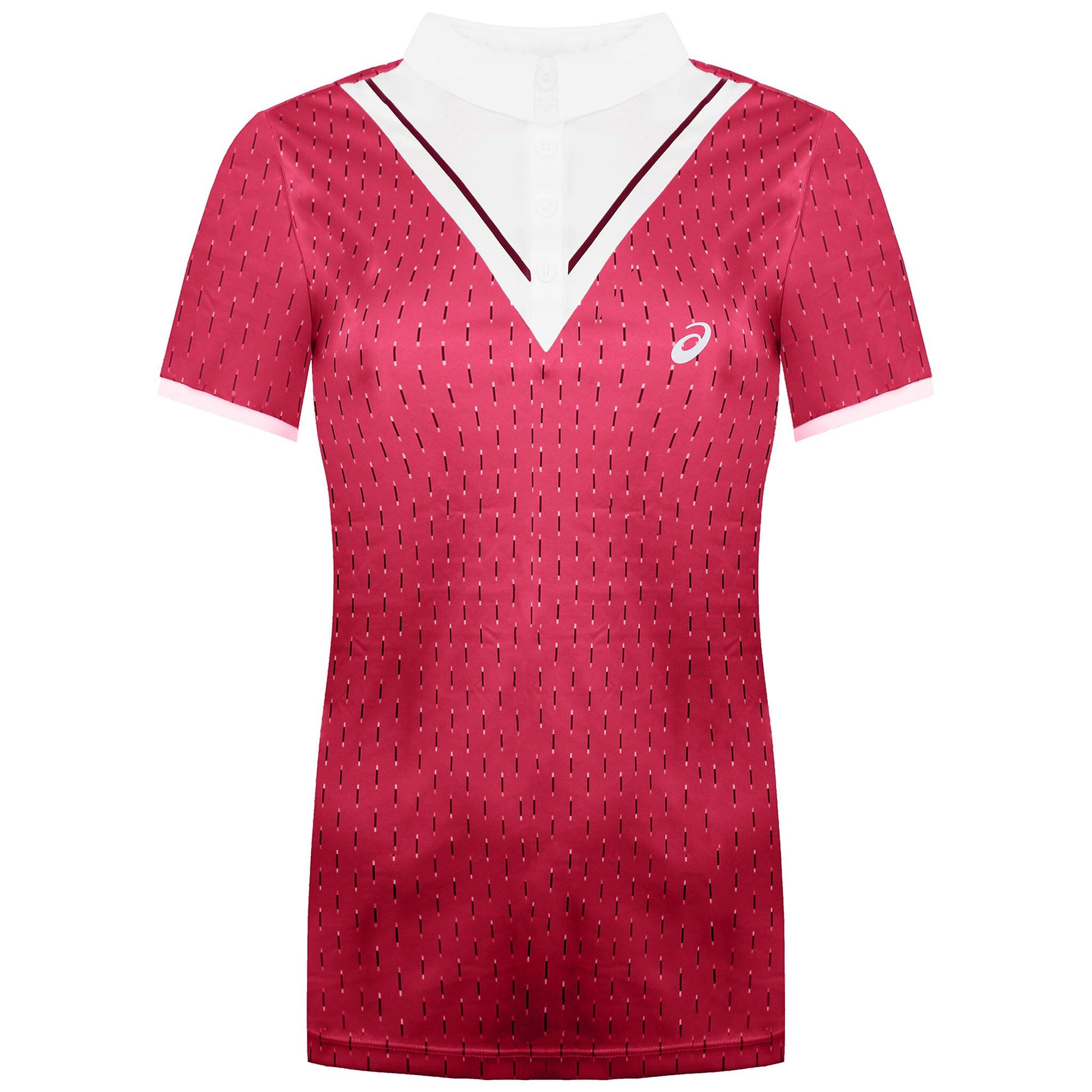 Asics Club Womens Pink Tennis Polo Shirt 1/3